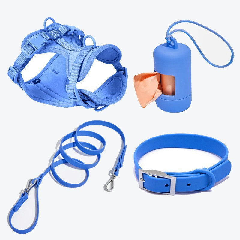 No-pull dog harness and leash set - Parakeet Blue color