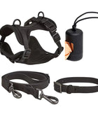 No-pull dog harness and leash set - Midnight Black color