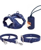 No-pull dog harness and leash set - Purple Navy color