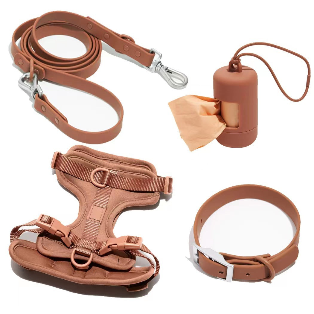 No-pull dog harness and leash set -  Cocoa color