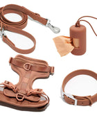No-pull dog harness and leash set -  Cocoa color